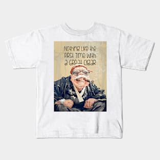 Puff Sumo: There's Nothing Like the First Time With a Great Cigar Kids T-Shirt